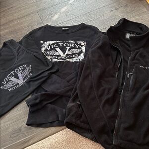 Victory Motorcycles Black Apparel Set